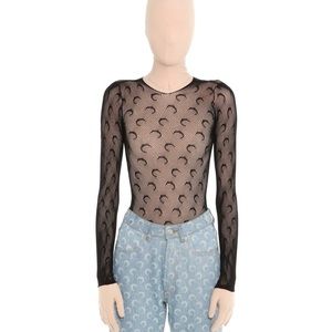 Marine Serre Moon Fishnet Top